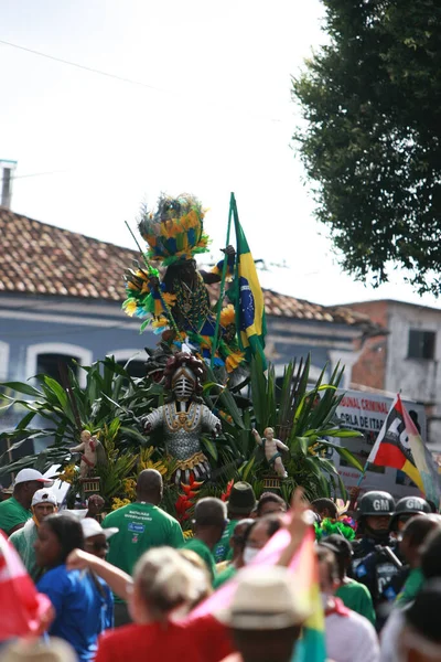 サルバドール バービア ブラジル 2022年7月2日 バービア独立を記念してドイス ジュルホでの市民パレード — ストック写真
