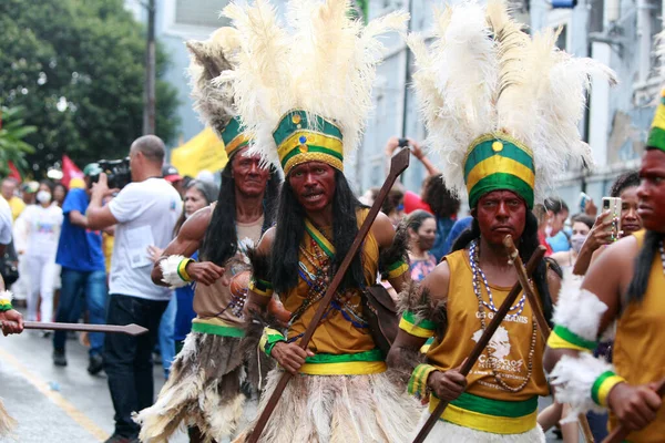 Salvador Bahia Brazilština Července 2022 Indián Během Občanské Neřesti Dois — Stock fotografie
