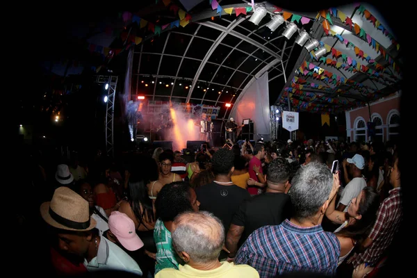 Salvador Bahia Brasilien Juni 2022 Cicinho Heizt Dem Publikum Während — Stockfoto