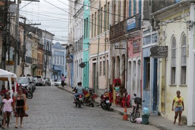 Cachoeira, Bahia, Brezilya - 4 Kasım 2023: Bahia 'nın keşif bölgesinde, Cachoeira şehrindeki eski malikanelerin mimari manzarası.