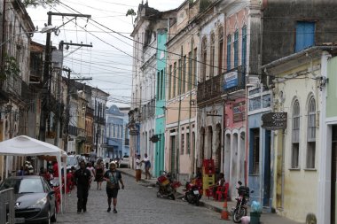 Cachoeira, Bahia, Brezilya - 4 Kasım 2023: Bahia 'nın keşif bölgesinde, Cachoeira şehrindeki eski malikanelerin mimari manzarası.