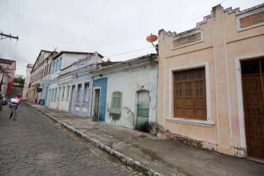 Cachoeira, Bahia, Brezilya - 4 Kasım 2023: Bahia 'nın keşif bölgesinde, Cachoeira şehrindeki eski malikanelerin mimari manzarası.
