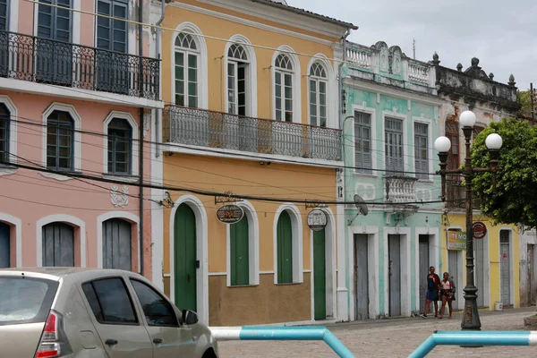 Cachoeira, Bahia, Brezilya - 4 Kasım 2023: Bahia 'nın keşif bölgesinde, Cachoeira şehrindeki eski malikanelerin mimari manzarası.