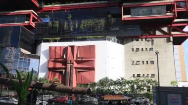 Salvador, Bahia, Brezilya - 11 Ağustos 2023: Salvador 'daki Casa do Comercio binasının manzarası.