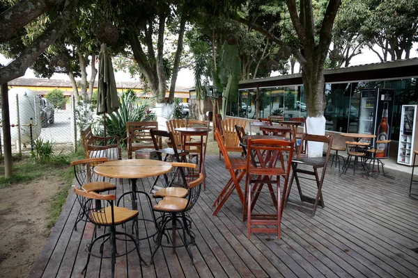 Vitoria Conquista Bahia Brazil August 2023 Chairs Tables Bar Outdoor — Stock Photo, Image