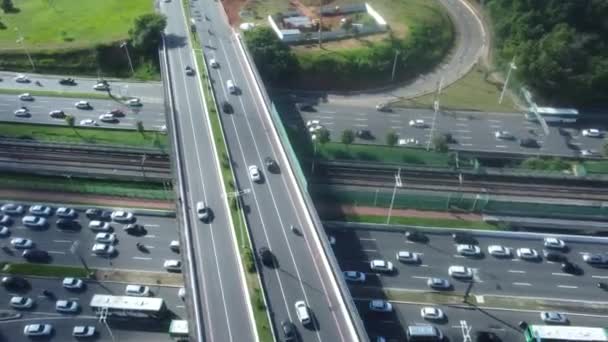 Salvador Bahia Brazilský Února 2024 Pohyb Vozidel Přetížené Silnici Městě — Stock video