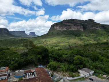 palmeiras, bahia, brazil - february 4, 2024: view from Morro do Pai Inacio, in the municipality of Palmeiras, Chapada Diamantina region. clipart