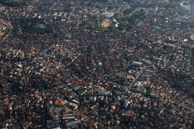 Salvador, Bahia, Brezilya - 16 Aralık 2023: Bahia 'daki Salvador şehrinin hava manzarası.