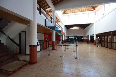 Lencois, Bahia, Brezilya - 1 Haziran 2024: Chapada Diamantina bölgesindeki Lencois şehrindeki havaalanı manzarası.