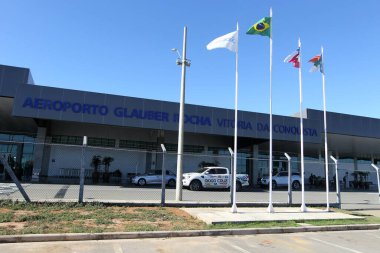Vitoria da Conquista, Bahia, Brezilya - 5 Haziran 2023: Vitoria da Conquista şehrindeki Glauber Rocha havaalanı.