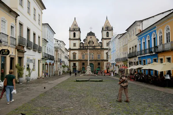 stock image salvador, bahia, brazil - may 8, 2023: View of the Church and Convent of Sao Francisco in the Historic Center region in the city of Salvador.