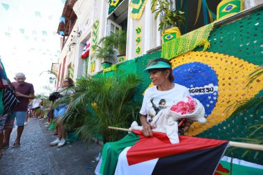 Salvador, Bahia, Brezilya - 2 Temmuz 2024: Bahia 'da Brezilya' nın bağımsızlığının anıldığı 2 Temmuz kutlamaları