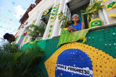 Salvador, Bahia, Brezilya - 2 Temmuz 2024: Bahia 'da Brezilya' nın bağımsızlığının anıldığı 2 Temmuz kutlamaları