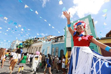 Salvador, Bahia, Brezilya - 2 Temmuz 2024: Bahia 'da Brezilya' nın bağımsızlığının anıldığı 2 Temmuz kutlamaları