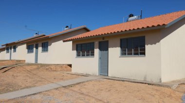 Santa Maria da Vitoria, Bahia, Brezilya - 23 Ekim 2023: Bahia eyaletindeki Minha Casa, Minha Vida programından popüler evlerin bulunduğu bir apartman dairesi..
