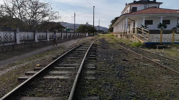 stock image senhor do bonfim, bahia, brazil - july 28, 2024: view of an old train station in the state of Bahia.