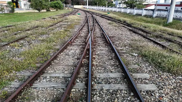 stock image senhor do bonfim, bahia, brazil - july 28, 2024: view of an old train track in the state of Bahia.