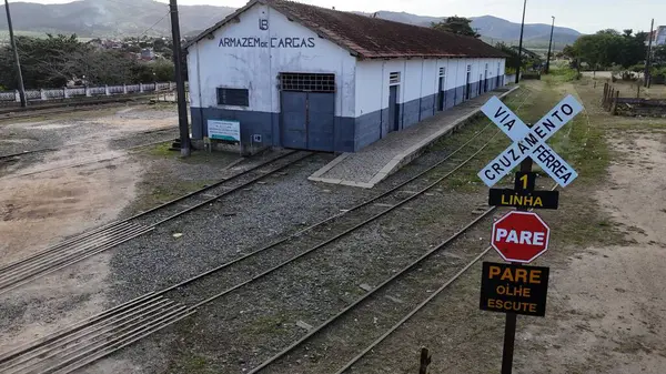 stock image senhor do bonfim, bahia, brazil - july 28, 2024: view of an old train station in the state of Bahia.