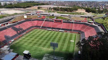 Salvador, Bahia, Brezilya - 11 Eylül 2024: Manuela Barradas Stadyumu - Barradao - Salvador şehri.