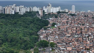 Salvador, Bahia, Brezilya - 5 Eylül 2024: Salvador şehrinin hava manzarası.