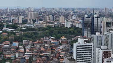 Salvador, Bahia, Brezilya - 5 Eylül 2024: Salvador şehrinin hava manzarası.
