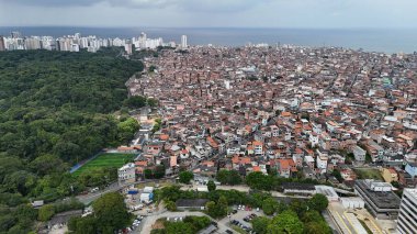 Salvador, Bahia, Brezilya - 5 Eylül 2024: Salvador şehrinin hava manzarası.