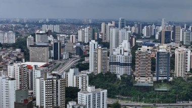 Salvador, Bahia, Brezilya - 5 Eylül 2024: Salvador şehrinin hava manzarası.