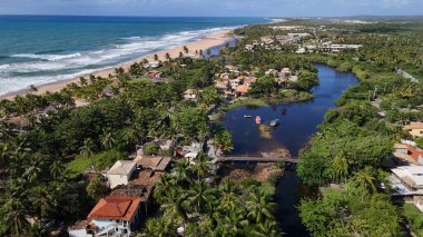 Mata de sao joao, bahia, brrazil - 9 Eylül 2024: Bahia 'nın kuzey kıyısındaki Imbassai bölgesi manzarası.