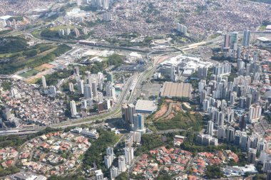 Salvador, Bahia, Brezilya - 2 Ekim 2024: Salvador şehrinin hava manzarası.