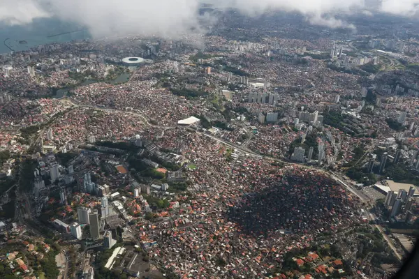 Salvador, Bahia, Brezilya - 2 Ekim 2024: Salvador şehrinin hava manzarası.