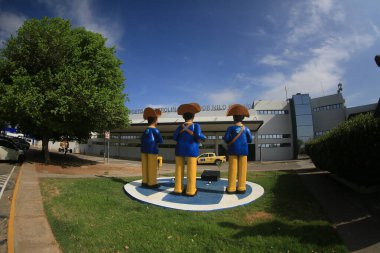 Petrolina, pernambuca, brrazil - Kasım 14, 2024: Petrolina şehrindeki havaalanı cephesi.