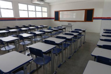 pilao arcado, bahia, brazil - november 13, 2024: view of a public school in the state network of Bahia. clipart