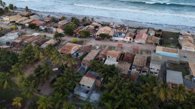 conde, bahia, brazil - september 9, 2024: aerial view of the Pocas district in the municipality of Conde. clipart