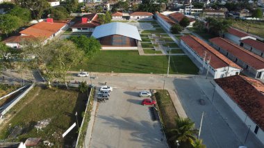 itabuna, bahia, brazil - october 6, 2022: construction of a state public school complex in the neighborhood of Sao Caetano in the city of Itabuna. clipart