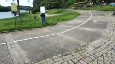 Salvador, Bahia, Brezilya - 23 Mart 2023: Salvador 'daki Piatuacu Büyükşehir Parkı' nın havadan görünüşü.