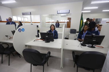 Gandu, Bahia, Brezilya - 4 Mayıs 2025 SAC hizmet noktası - Gandu kentindeki vatandaş hizmet merkezi.