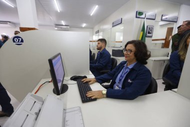 Gandu, Bahia, Brezilya - 4 Mayıs 2025 SAC hizmet noktası - Gandu kentindeki vatandaş hizmet merkezi.
