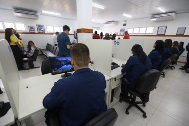 Gandu, Bahia, Brezilya - 4 Mayıs 2025 SAC hizmet noktası - Gandu kentindeki vatandaş hizmet merkezi.