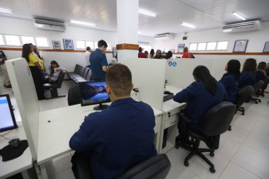 Gandu, Bahia, Brezilya - 4 Mayıs 2025 SAC hizmet noktası - Gandu kentindeki vatandaş hizmet merkezi.