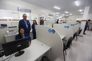 Gandu, Bahia, Brezilya - 4 Mayıs 2025 SAC hizmet noktası - Gandu kentindeki vatandaş hizmet merkezi.