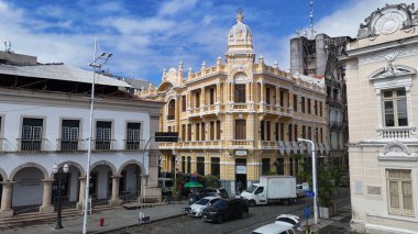 Salvador, Bahia, Brezilya - 25 Mayıs 2025: Tira Chapeu Sarayı, eski Salvador kasabasında tarihi bir bina.