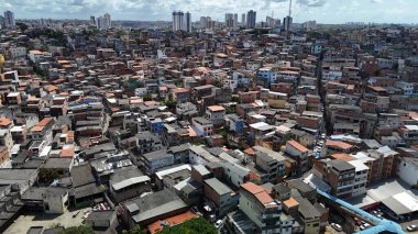 Salvador, Bahia, Brezilya - 11 Nisan 2025: Salvador şehrindeki Brotas mahallesindeki konut manzarası.