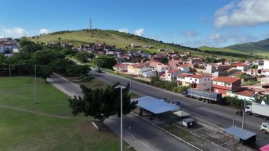 Itapetinga, Bahia, Brezilya - 20 Haziran 2025: Bahia 'nın güneybatı bölgesindeki Itapetinga şehrinin havadan görünüşü.