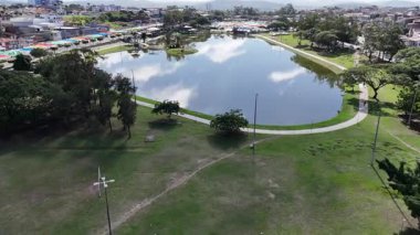 Itapetinga, Bahia, Brezilya - 20 Haziran 2025: Bahia 'nın güneybatı bölgesindeki Itapetinga şehrinin havadan görünüşü.