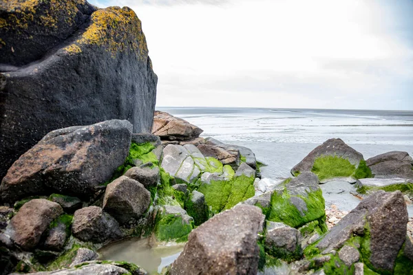 Velké Kameny Mořském Břehu — Stock fotografie