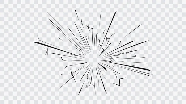 Abstract Comic Book Flash Explosion Radial Lines Transparent Background Vector — Stock Vector