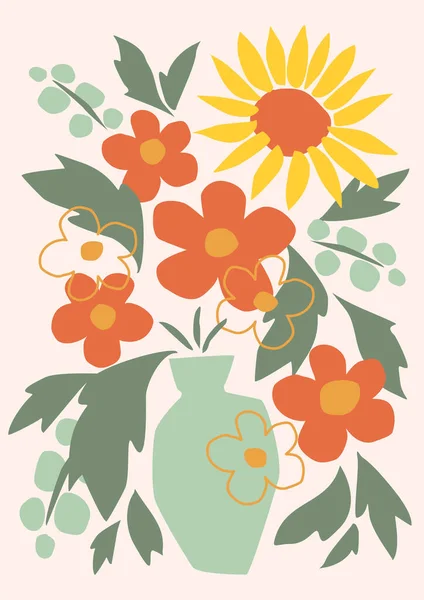 Vector Floral Illustration Background Design — Stock Photo, Image