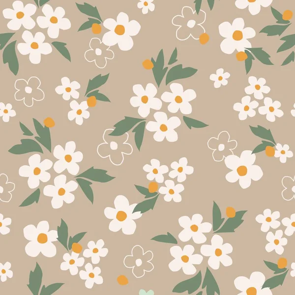Illustration Stylish Seamless Pattern Beautiful Flowers — Stockfoto