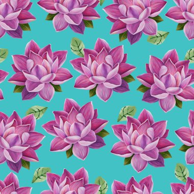 beautiful seamless lotus pattern for background