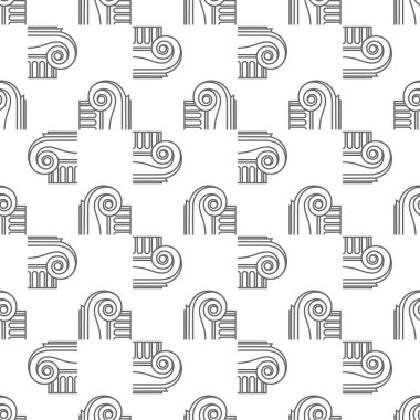 simple Greek columns seamless pattern